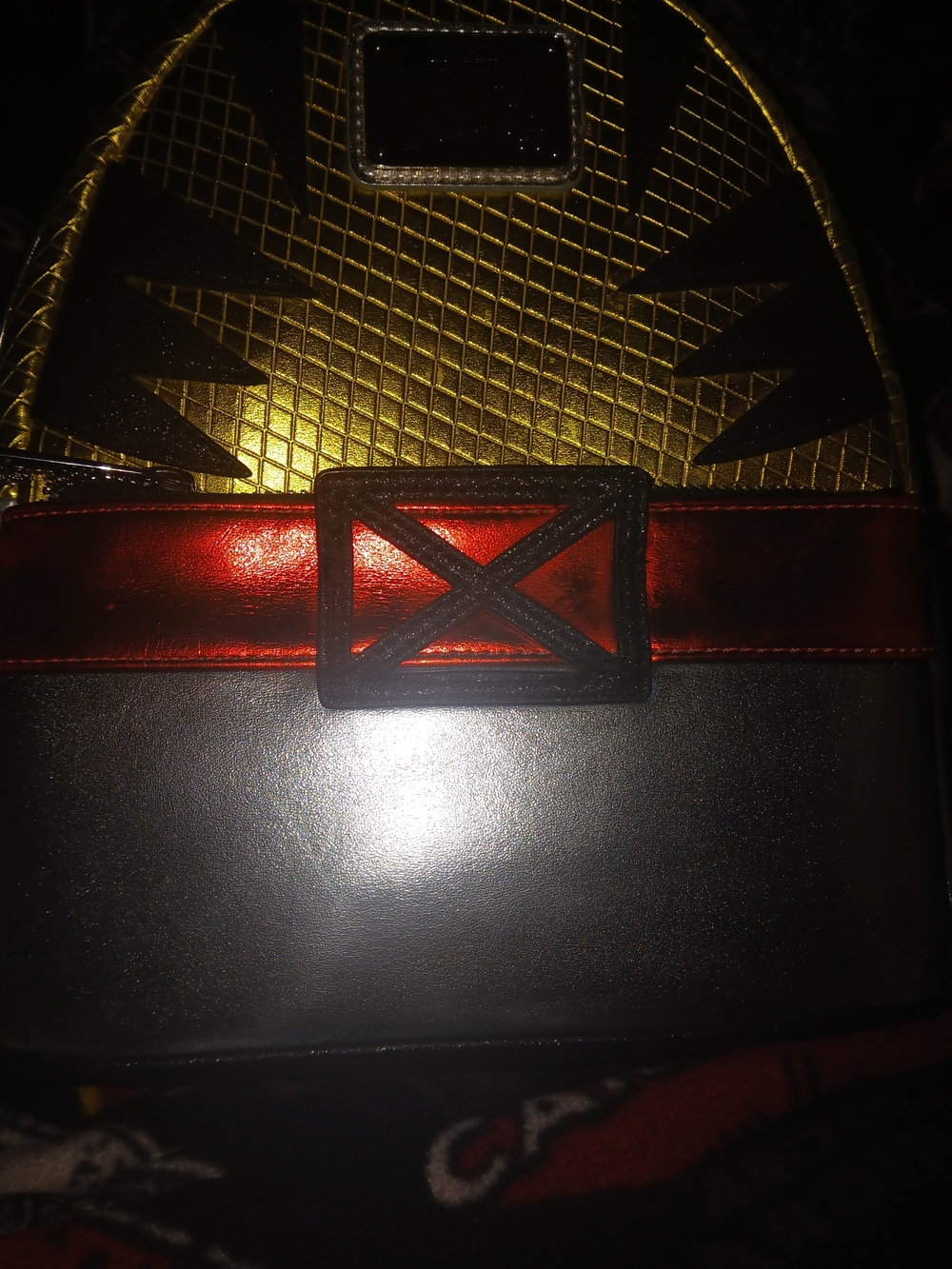 Loungeflyp Xmen 97  Metallic Gold, Red & Black Mini Backpack